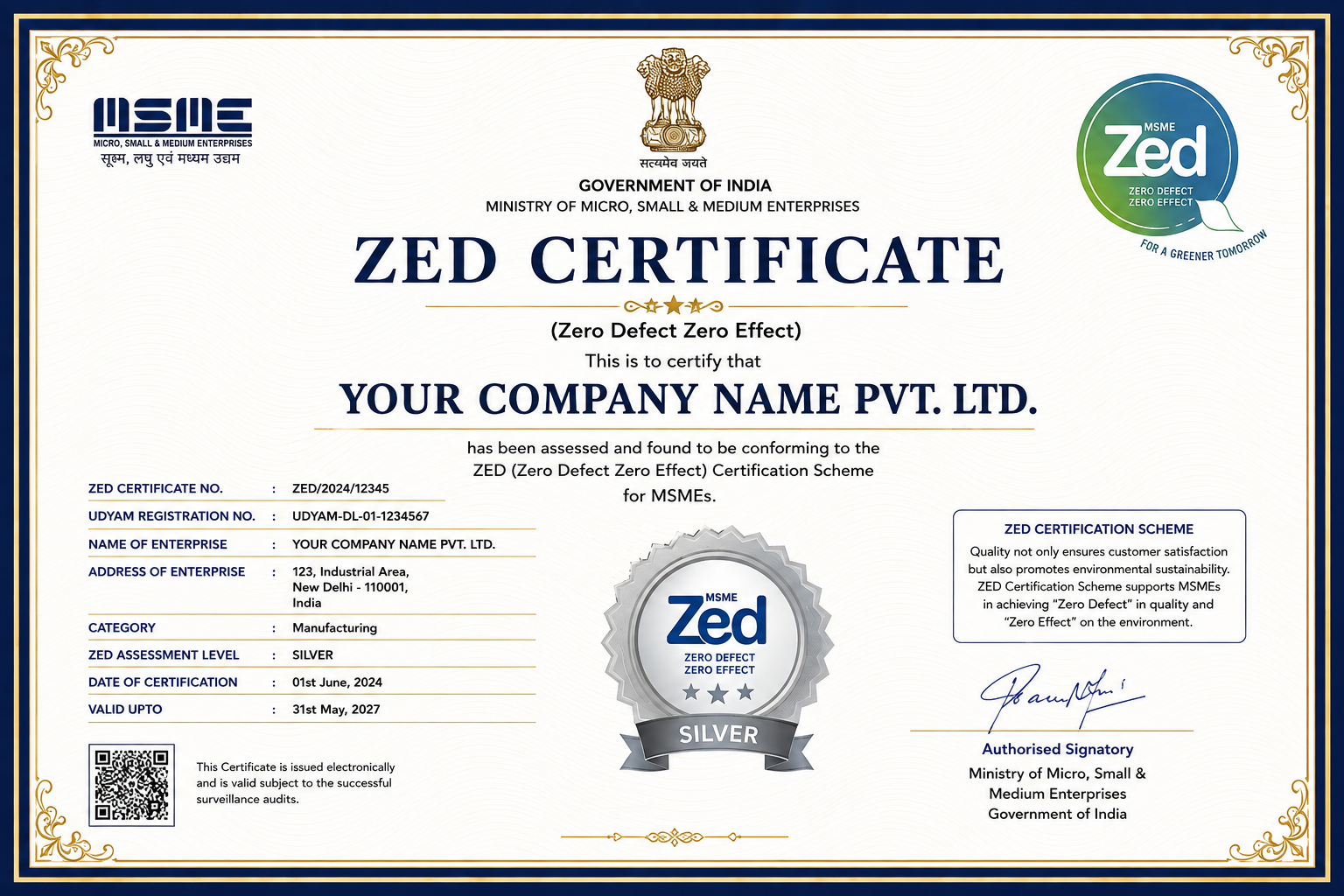 ZED Certificate